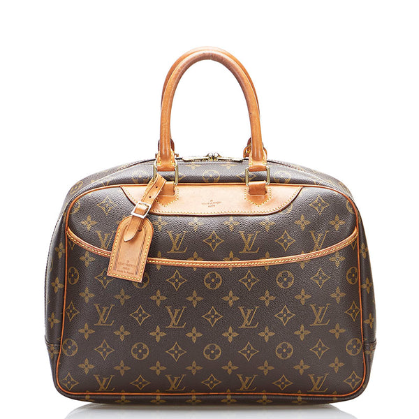 ルイ ヴィトン モノグラム ドーヴィル ハンドバッグ M47270 ブラウン PVC レザー レディース LOUIS VUITTON 【中古】