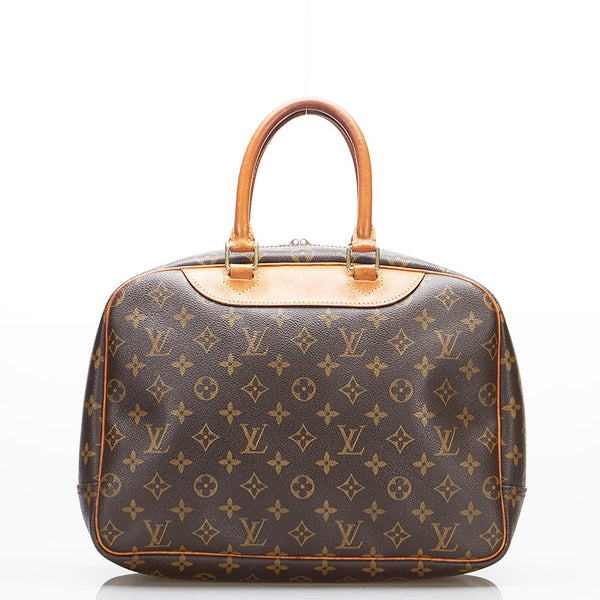 ルイ ヴィトン モノグラム ドーヴィル ハンドバッグ M47270 ブラウン PVC レザー レディース LOUIS VUITTON 【中古】