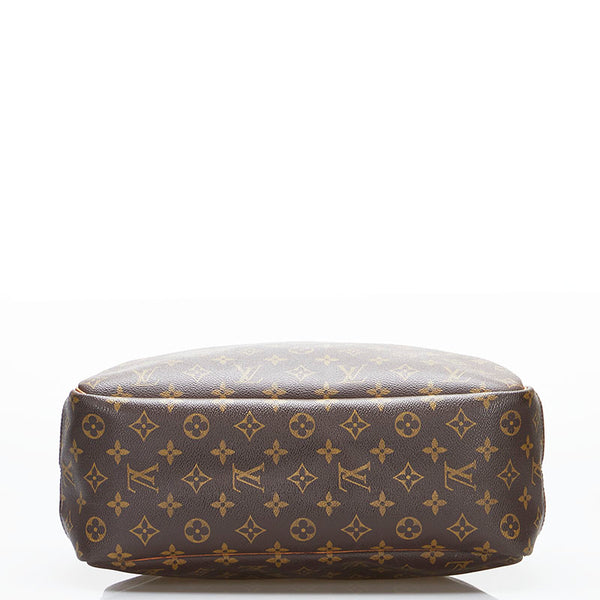 ルイ ヴィトン モノグラム ドーヴィル ハンドバッグ M47270 ブラウン PVC レザー レディース LOUIS VUITTON 【中古】
