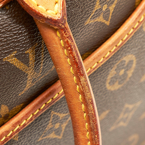 ルイ ヴィトン モノグラム ドーヴィル ハンドバッグ M47270 ブラウン PVC レザー レディース LOUIS VUITTON 【中古】