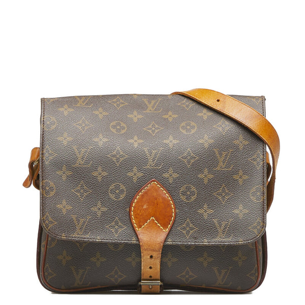 ルイ ヴィトン モノグラム カルトシエールGM 斜め掛け ショルダーバッグ M51252 ブラウン PVC レザー レディース LOUIS VUITTON 【中古】