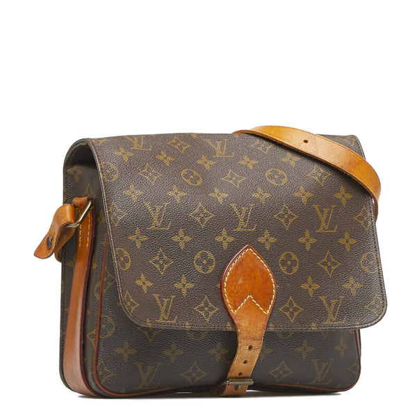 ルイ ヴィトン モノグラム カルトシエールGM 斜め掛け ショルダーバッグ M51252 ブラウン PVC レザー レディース LOUIS VUITTON 【中古】