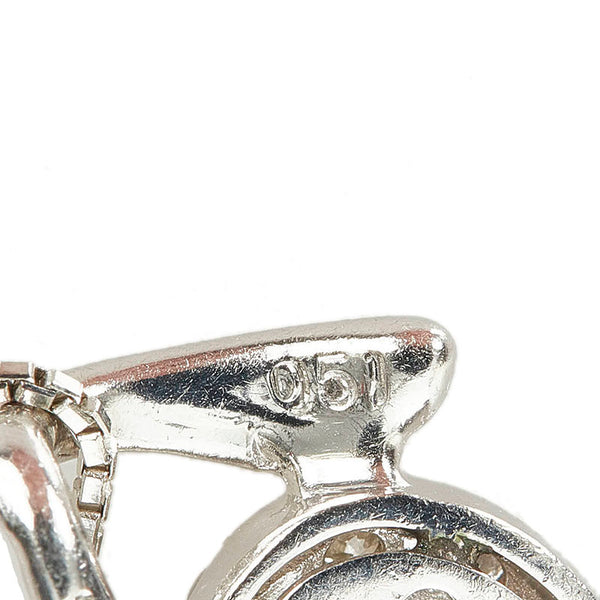 Pt900 プラチナ Pt850 プラチナ ダイヤ0.51ct ネックレス レディース 【中古】