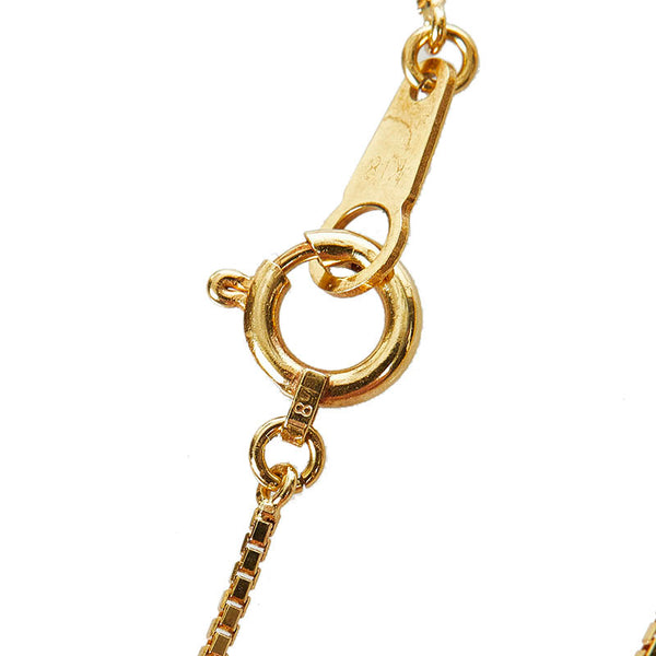K18YG イエローゴールド ダイヤ0.13ct ダイヤ0.41ct ネックレス レディース 【中古】