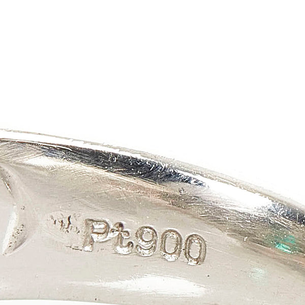 Pt900 プラチナ エメラルド0.57ct ダイヤ0.88ct リング 指輪 レディース 13.5号 【中古】