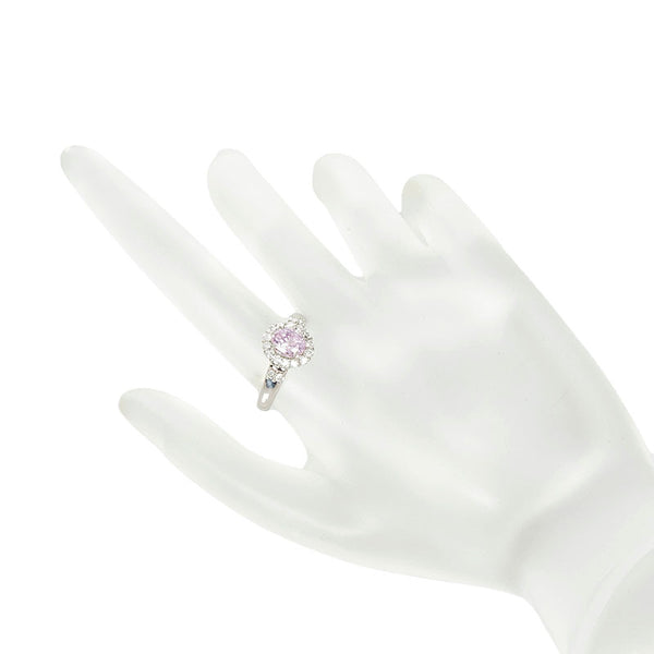 Pt900 プラチナ ピンクサファイア1.15ct ダイヤ0.35ct リング 指輪 レディース 14号 【中古】