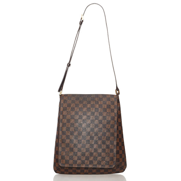 ルイ ヴィトン ダミエ ミュゼット 斜め掛け ショルダーバッグ Ｍ51302 ブラウン PVC レザー レディース LOUIS VUITTON 【中古】