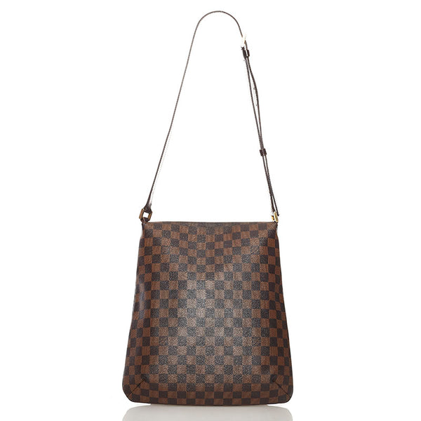 ルイ ヴィトン ダミエ ミュゼット 斜め掛け ショルダーバッグ Ｍ51302 ブラウン PVC レザー レディース LOUIS VUITTON 【中古】
