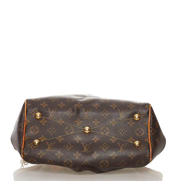 ルイ ヴィトン モノグラム ティヴォリ PM ハンドバッグ M40143 ブラウン PVC レザー レディース LOUIS VUITTON 【中古】