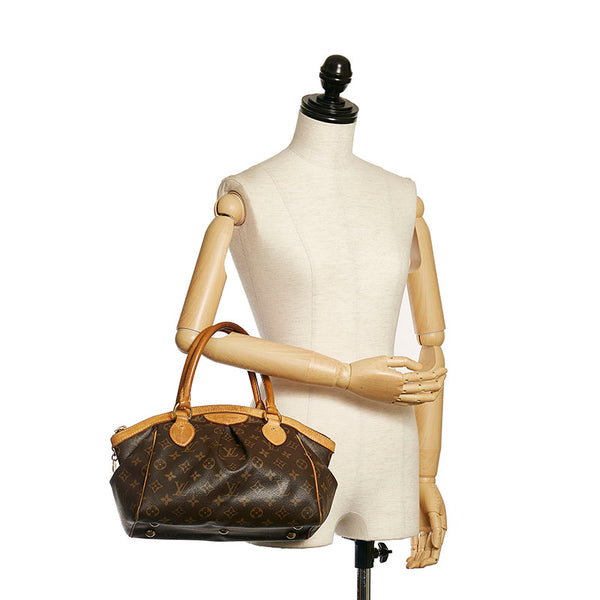 ルイ ヴィトン モノグラム ティヴォリ PM ハンドバッグ M40143 ブラウン PVC レザー レディース LOUIS VUITTON 【中古】