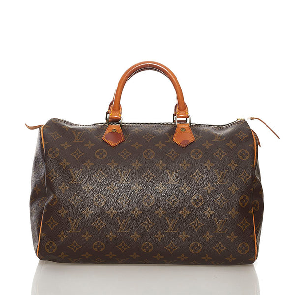 ルイ ヴィトン モノグラム スピーディ 35 ボストンバッグ ハンドバッグ Ｍ41524 ブラウン PVC レザー レディース LOUIS VUITTON 【中古】