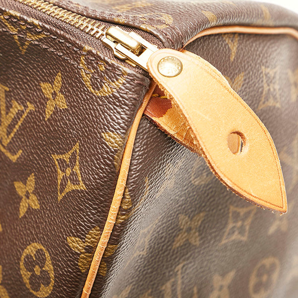 ルイ ヴィトン モノグラム スピーディ 35 ボストンバッグ ハンドバッグ Ｍ41524 ブラウン PVC レザー レディース LOUIS VUITTON 【中古】