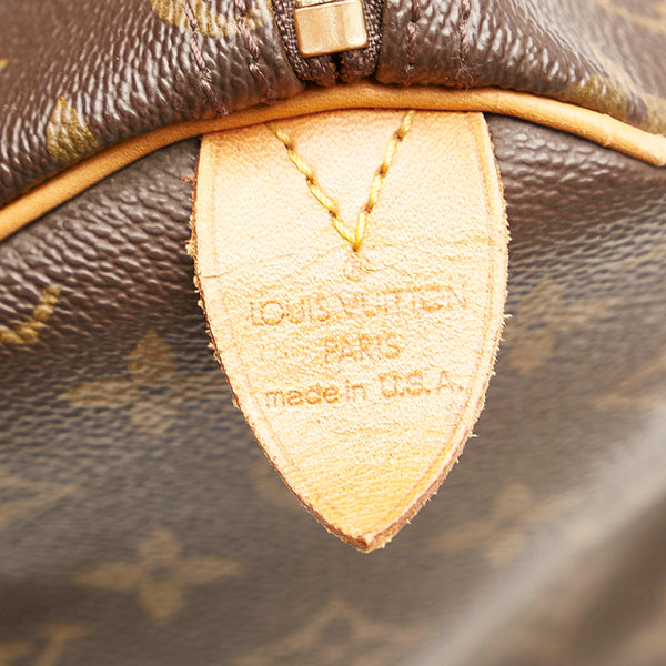 ルイ ヴィトン モノグラム スピーディ 35 ボストンバッグ ハンドバッグ Ｍ41524 ブラウン PVC レザー レディース LOUIS VUITTON 【中古】