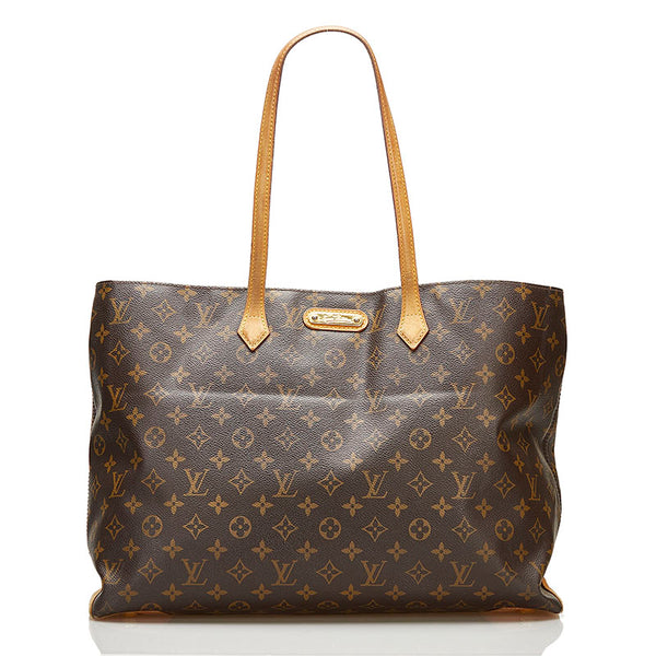 ルイ ヴィトン モノグラム ウィルシャーGM トートバッグ M45645 ブラウン PVC レザー レディース LOUIS VUITTON 【中古】
