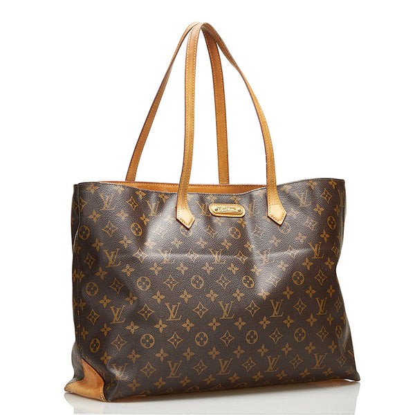 ルイ ヴィトン モノグラム ウィルシャーGM トートバッグ M45645 ブラウン PVC レザー レディース LOUIS VUITTON 【中古】