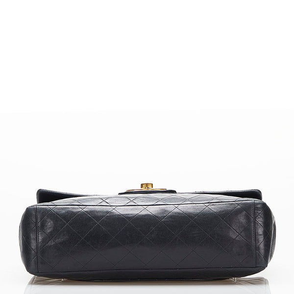 シャネル マトラッセ33 デカマトラッセ ココマーク チェーン ショルダーバッグ ブラック ラムスキン レディース CHANEL 【中古】