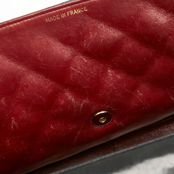シャネル マトラッセ33 デカマトラッセ ココマーク チェーン ショルダーバッグ ブラック ラムスキン レディース CHANEL 【中古】
