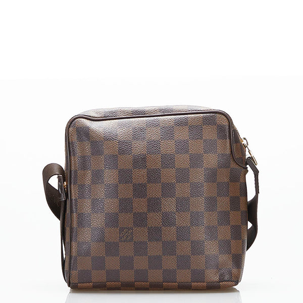 ルイ ヴィトン ダミエ オラフPM 斜め掛け ショルダーバッグ  N41442 エベヌ ブラウン PVC レザー レディース LOUIS VUITTON 【中古】