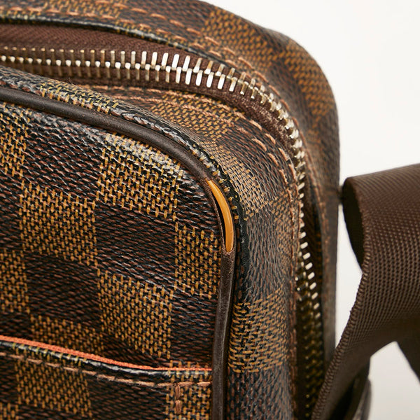 ルイ ヴィトン ダミエ オラフPM 斜め掛け ショルダーバッグ  N41442 エベヌ ブラウン PVC レザー レディース LOUIS VUITTON 【中古】