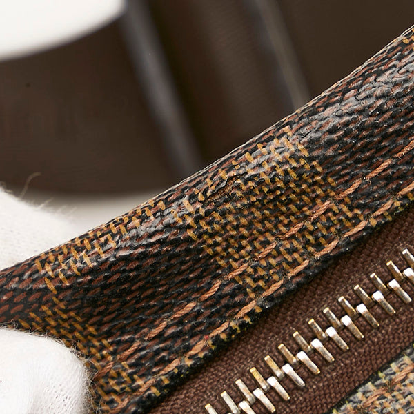 ルイ ヴィトン ダミエ オラフPM 斜め掛け ショルダーバッグ  N41442 エベヌ ブラウン PVC レザー レディース LOUIS VUITTON 【中古】