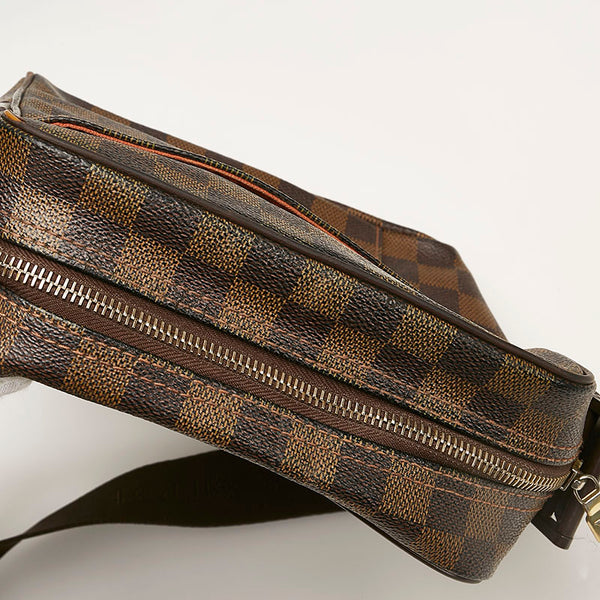 ルイ ヴィトン ダミエ オラフPM 斜め掛け ショルダーバッグ  N41442 エベヌ ブラウン PVC レザー レディース LOUIS VUITTON 【中古】