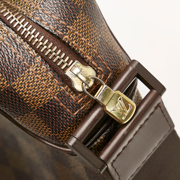 ルイ ヴィトン ダミエ オラフPM 斜め掛け ショルダーバッグ  N41442 エベヌ ブラウン PVC レザー レディース LOUIS VUITTON 【中古】