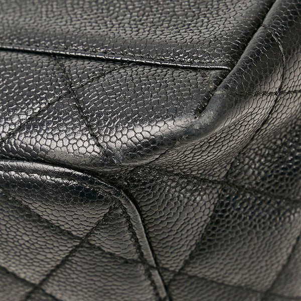 シャネル ココマーク ターンロック ハンドバッグ ブラック キャビアスキン レディース CHANEL 【中古】