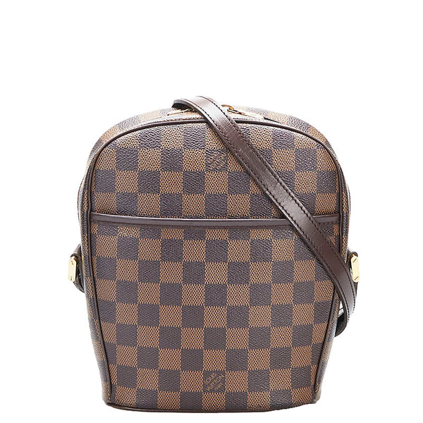 ルイ ヴィトン ダミエ イパネマ PM 斜め掛け ショルダーバッグ N51294 エベヌ ブラウン PVC レザー レディース LOUIS VUITTON 【中古】