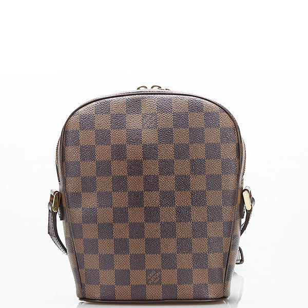 ルイ ヴィトン ダミエ イパネマ PM 斜め掛け ショルダーバッグ N51294 エベヌ ブラウン PVC レザー レディース LOUIS VUITTON 【中古】