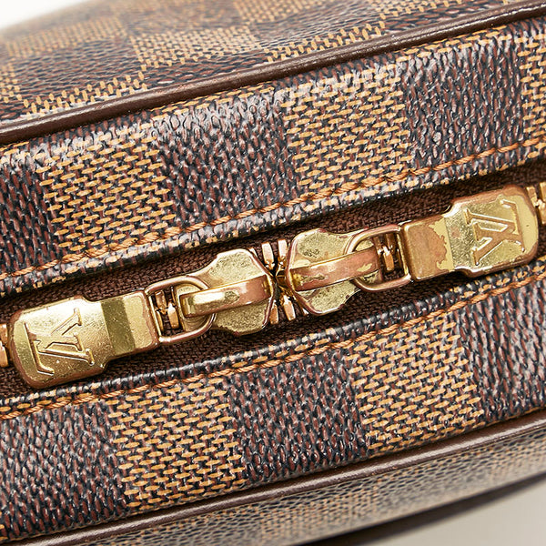 ルイ ヴィトン ダミエ イパネマ PM 斜め掛け ショルダーバッグ N51294 エベヌ ブラウン PVC レザー レディース LOUIS VUITTON 【中古】