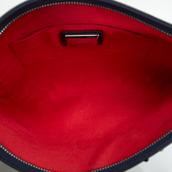 クリスチャンルブタン ルビクラッチ スタッズ クラッチバッグ ショルダーバッグ 2WAY AA6693WZ ネイビー レザー レディース Christian Louboutin 【中古】