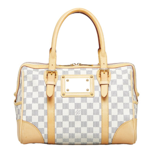 ルイ ヴィトン ダミエ アズール バークレー ハンドバッグ ミニボストンバッグ N52001 ホワイト PVC レザー レディース LOUIS VUITTON 【中古】