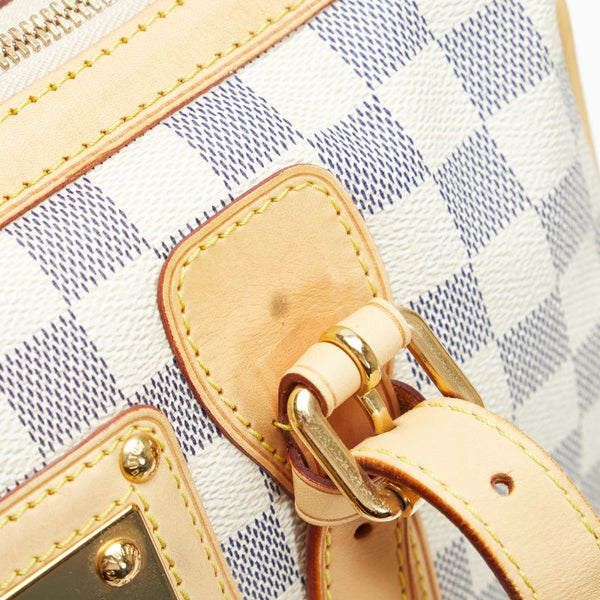 ルイ ヴィトン ダミエ アズール バークレー ハンドバッグ ミニボストンバッグ N52001 ホワイト PVC レザー レディース LOUIS VUITTON 【中古】