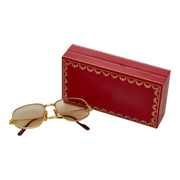 カルティエ トリニティ メガネ サングラス 眼鏡 ゴールド メッキ レディース CARTIER 【中古】