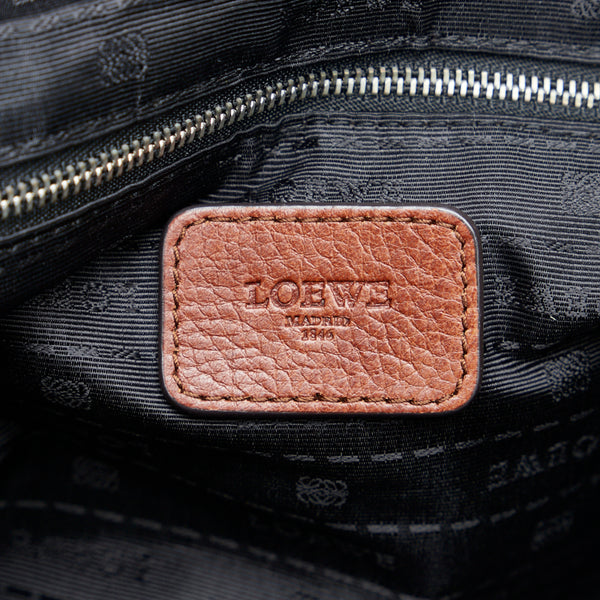 ロエベ ヘリテージ ハンドバッグ ショルダーバッグ ブラウン レザー レディース LOEWE 【中古】