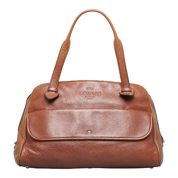 ロエベ ヘリテージ ハンドバッグ ショルダーバッグ ブラウン レザー レディース LOEWE 【中古】