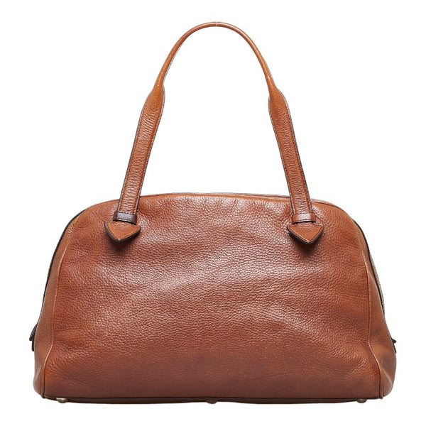 ロエベ ヘリテージ ハンドバッグ ショルダーバッグ ブラウン レザー レディース LOEWE 【中古】