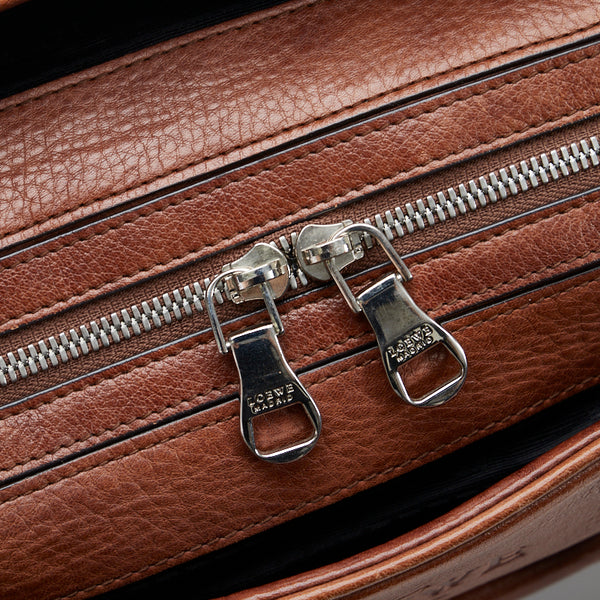 ロエベ ヘリテージ ハンドバッグ ショルダーバッグ ブラウン レザー レディース LOEWE 【中古】