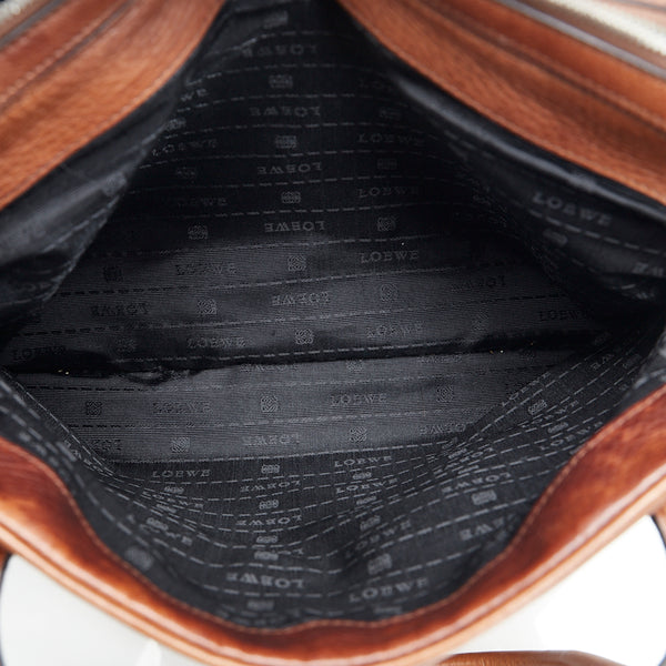 ロエベ ヘリテージ ハンドバッグ ショルダーバッグ ブラウン レザー レディース LOEWE 【中古】