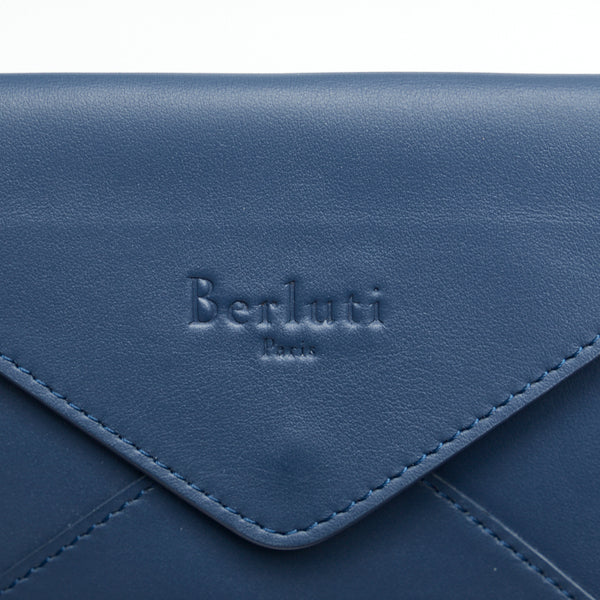 ベルルッティ ポーチ ネイビー レザー レディース Berluti 【中古】