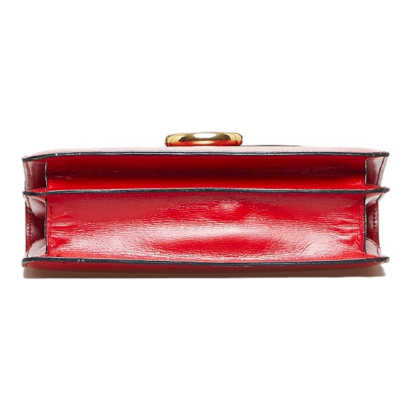 セリーヌ ガンチーニ ハンドバッグ レッド ゴールド レザー レディース CELINE 【中古】