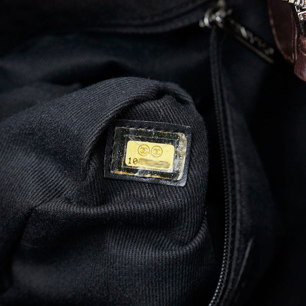 シャネル ココマーク ラグジュアリーライン チェーン ショルダーバッグ トートバッグ ブラウン シルバー レザー レディース CHANEL 【中古】