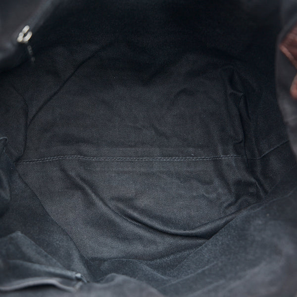 シャネル ココマーク ラグジュアリーライン チェーン ショルダーバッグ トートバッグ ブラウン シルバー レザー レディース CHANEL 【中古】