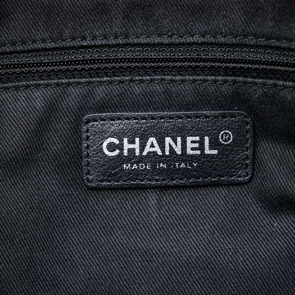 シャネル ココマーク ラグジュアリーライン チェーン ショルダーバッグ トートバッグ ブラウン シルバー レザー レディース CHANEL 【中古】