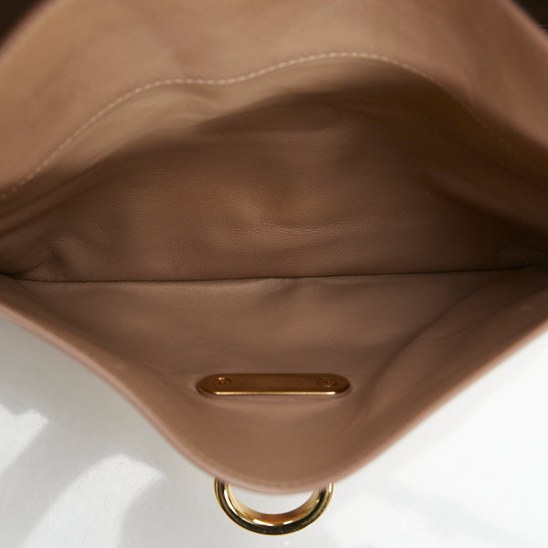 サルヴァトーレフェラガモ ガンチーニ ソフィア ハンドバッグ ショルダーバッグ 2WAY RG-21 ブラウン ゴールド レザー レディース Salvatore Ferragamo 【中古】