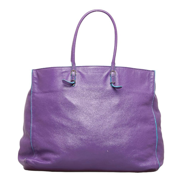 バレンシアガ ザ ペーパートート  ハンドバッグ トートバッグ  パープル レザー レディース BALENCIAGA 【中古】