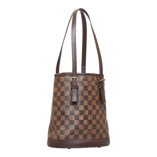 ルイ ヴィトン ダミエ マレ トートバッグ ショルダーバッグ バケツ N42240 ブラウン PVC レザー レディース LOUIS VUITTON 【中古】