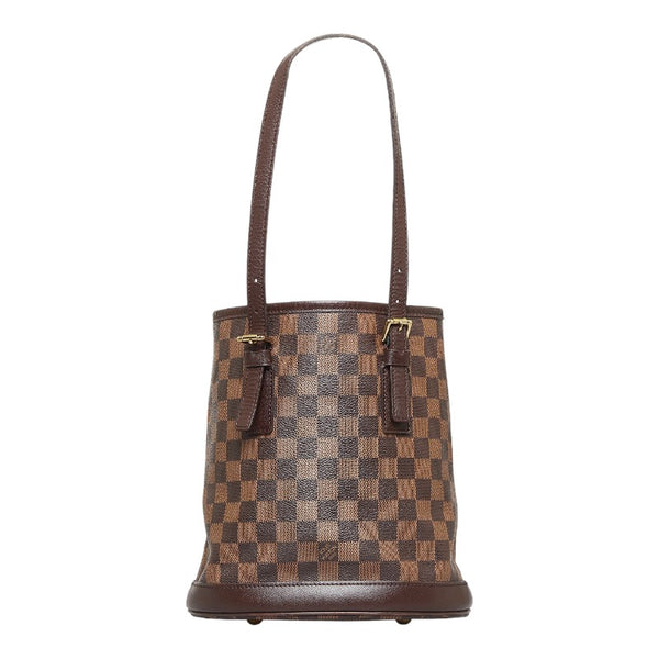 ルイ ヴィトン ダミエ マレ トートバッグ ショルダーバッグ バケツ N42240 ブラウン PVC レザー レディース LOUIS VUITTON 【中古】