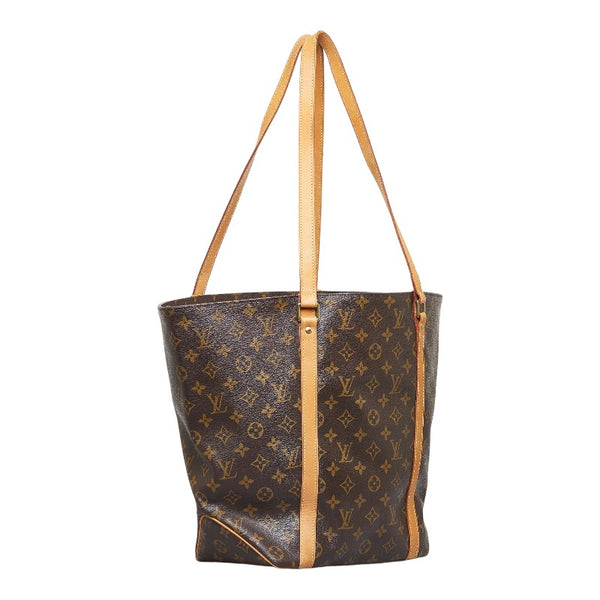 ルイ ヴィトン モノグラム サックショッピング トートバッグ ショルダーバッグ M51108 ブラウン PVC レザー レディース LOUIS VUITTON 【中古】