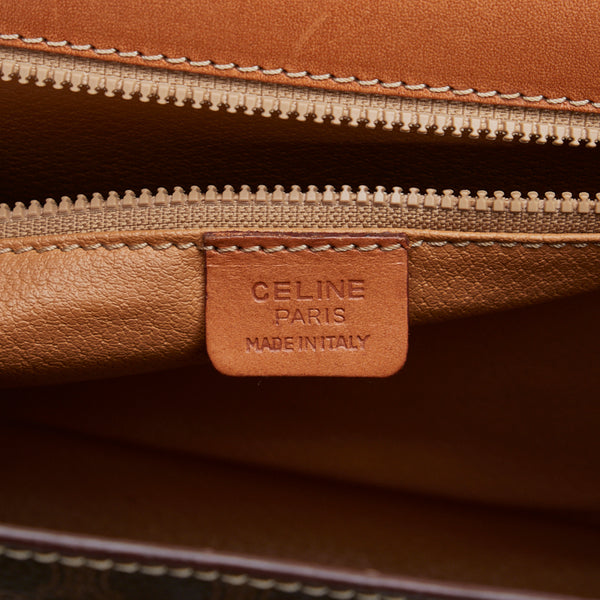 セリーヌ マカダム バンブーロック ハンドバッグ ショルダーバッグ 2WAY ブラウン PVC レザー レディース CELINE 【中古】